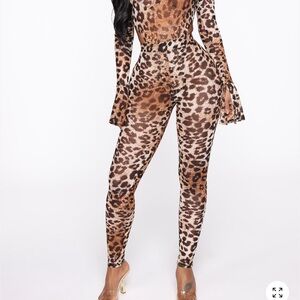 Fashion Nova Wild Print Jumpsuit